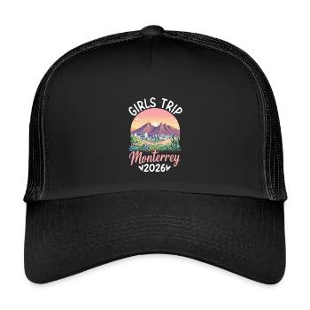 Monterrey Girls Trip 2027 - Kids’ Trucker Cap - black/black - Front
