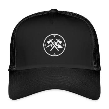 Janosik-Hochland-Rebellensymbol - Kinder Trucker-Cap - Schwarz/Schwarz - Vorne