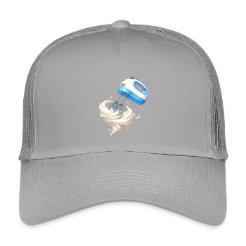 Sahne schlagen Handmixer Backen Design  - Kinder Trucker-Cap - Hellgrau - Vorne