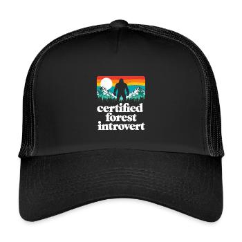 Bigfoot Sasquatch Yeti Cryptid Creatures Big Foot - Kids’ Trucker Cap - black/black - Front