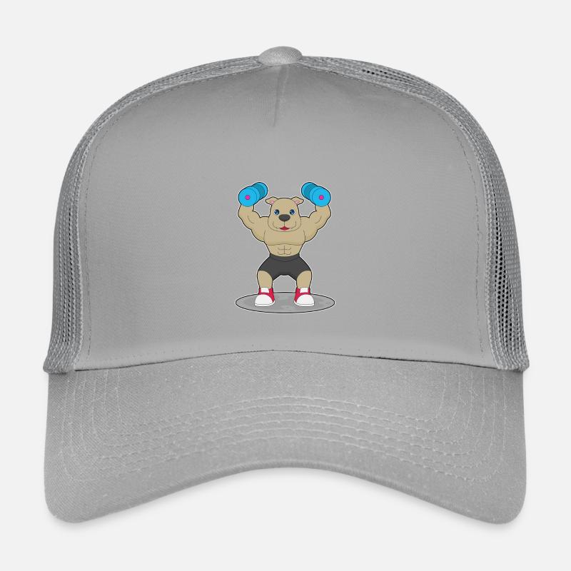 Dog Bodybuilder Dumbbells Bodybuilding Kids’ Trucker Cap