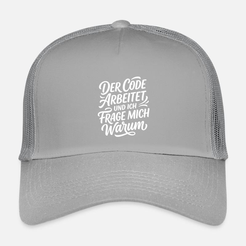 Coder arbeitet Spruch Humor Programmierer Kinder Trucker-Cap