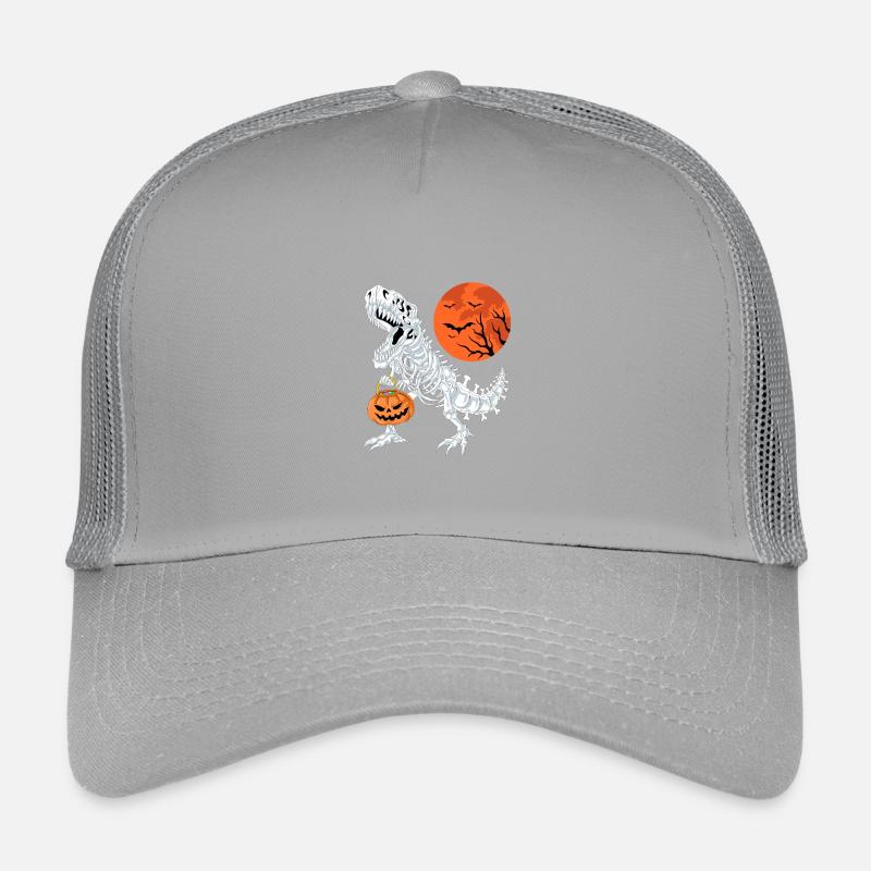 T-Rex Skelett Halloween Kürbis Süßes oder Saures Kinder Trucker-Cap