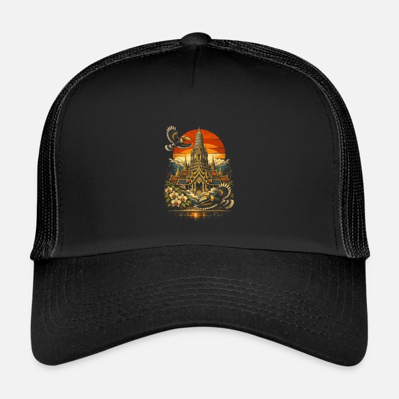 Thailand Thai Pride - Kinder Trucker-Cap - Schwarz/Schwarz