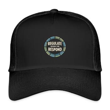 Somatic Healing Somatic Therapy - Kids’ Trucker Cap - black/black - Front