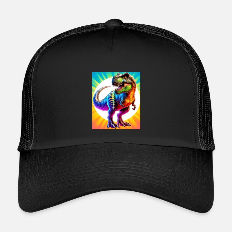 dinosaur - Kids’ Trucker Cap - black/black