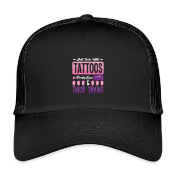 Nageldesigner Nageldesignerin Kosmetik Nagelstudio - Kinder Trucker-Cap - Schwarz/Schwarz - Vorne
