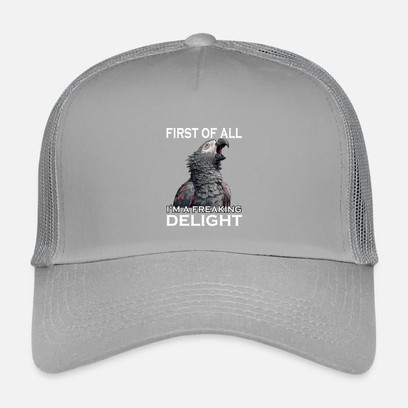 Naughty Grey Parrot Sarcasm Funny Parrot Kids’ Trucker Cap