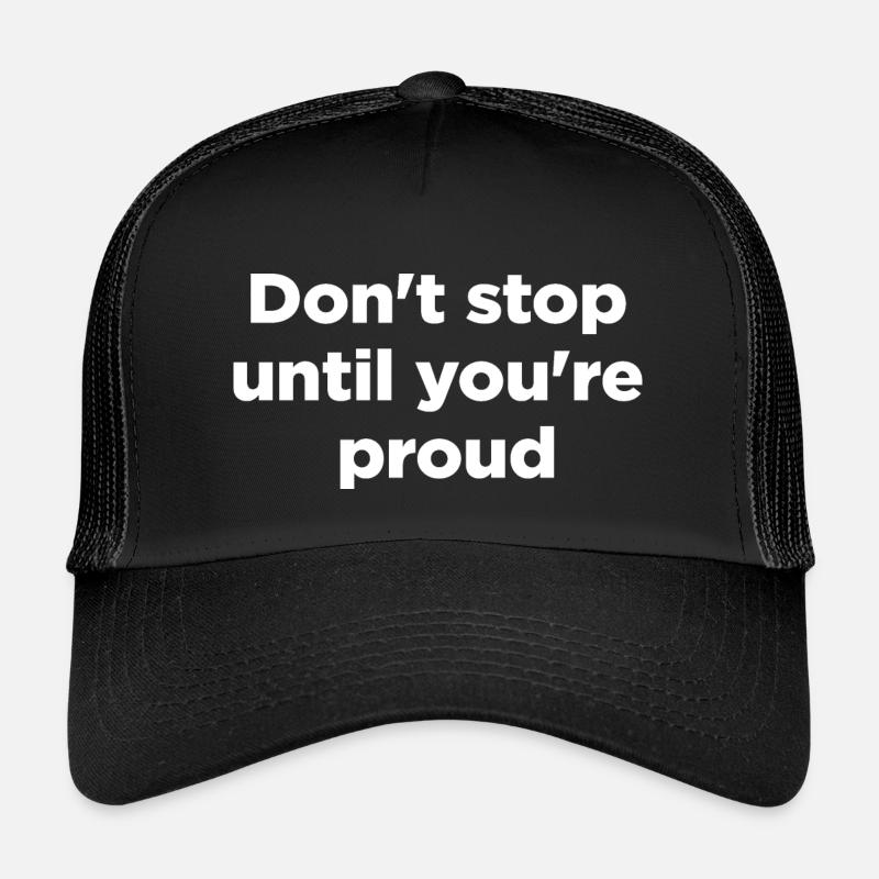 Ne t’arrête pas. - Casquette trucker enfant - noir/noir