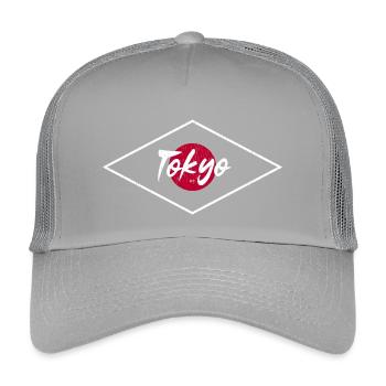 Tokyo Neon Circle Logo - Kids’ Trucker Cap - light grey - Front