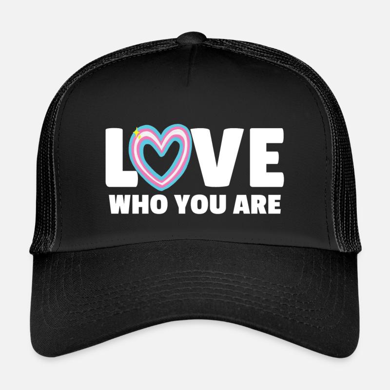 Transgender. Liebe, wer du bist - Kinder Trucker-Cap - Schwarz/Schwarz