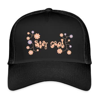 Cool bleiben von helfspawn - Kinder Trucker-Cap - Schwarz/Schwarz - Vorne