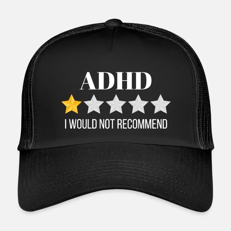 Innovatives Grafikdesign für ADHS-Bewusstsein - Kinder Trucker-Cap - Schwarz/Schwarz