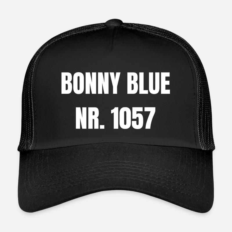 Bonny Blue Nr 1057 Design - Kinder Trucker-Cap - Schwarz/Schwarz