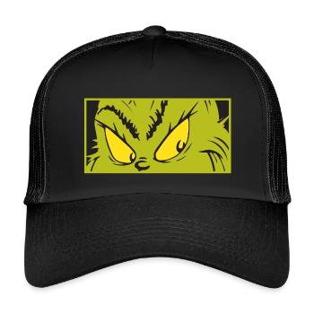 The Grinch Close-Up Of His Gaze - Kids’ Trucker Cap - black/black - Front