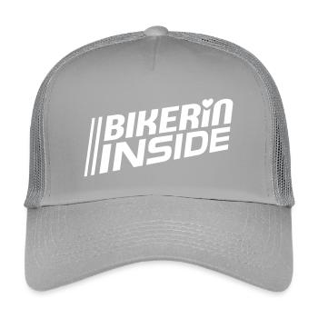 Lettres intérieures Bikerin (couleur changeable) - Casquette trucker enfant - gris clair - Devant