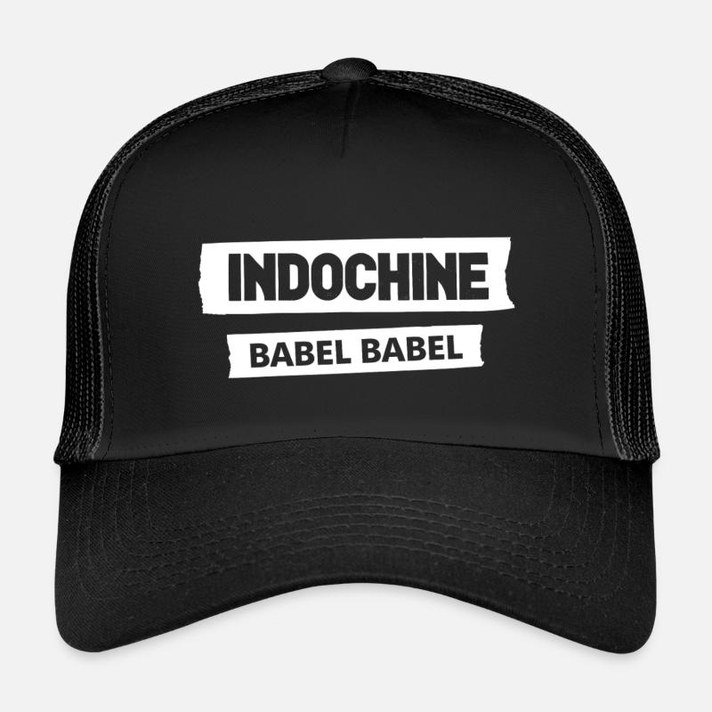 Vintage Babel Typo Effect Worn - Kids’ Trucker Cap - black/black