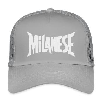 Milano - Milan - Milanese Street Typo Kraft - Kids’ Trucker Cap - light grey - Front