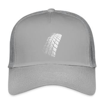 Pneumatique / Pneu / Moto / Voiture - Casquette trucker enfant - gris clair - Devant
