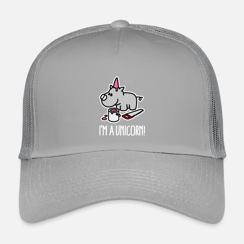 I'm a unicorn rhino funny chubby BBW Plus Size Kids’ Trucker Cap