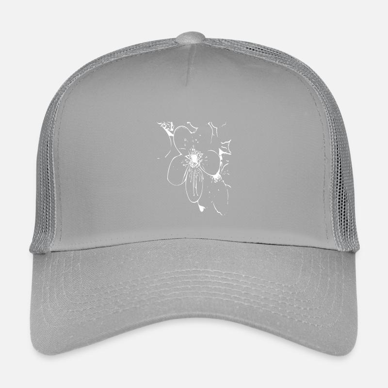 Abstract Flower / Line / Pattern / Nature / White Kids’ Trucker Cap
