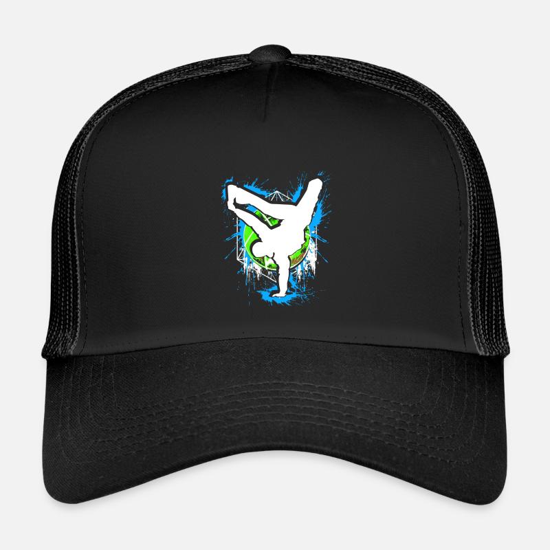 Breakdance - Breakdancer - Breakdancing - BBoy - Casquette trucker enfant - noir/noir