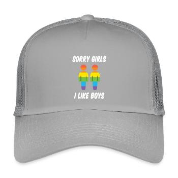 Sorry Girls I Like Boys - Kids’ Trucker Cap - light grey - Front