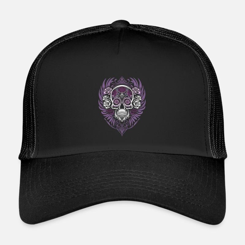 Sugar Skull Halloween Wings Kids’ Trucker Cap