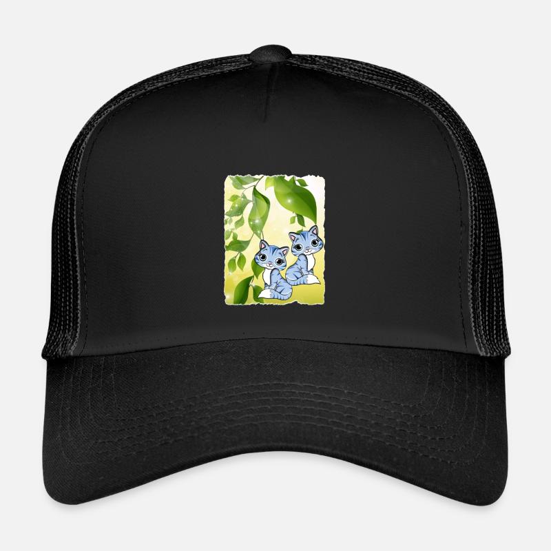 Katzenbeeren - Kinder Trucker-Cap - Schwarz/Schwarz