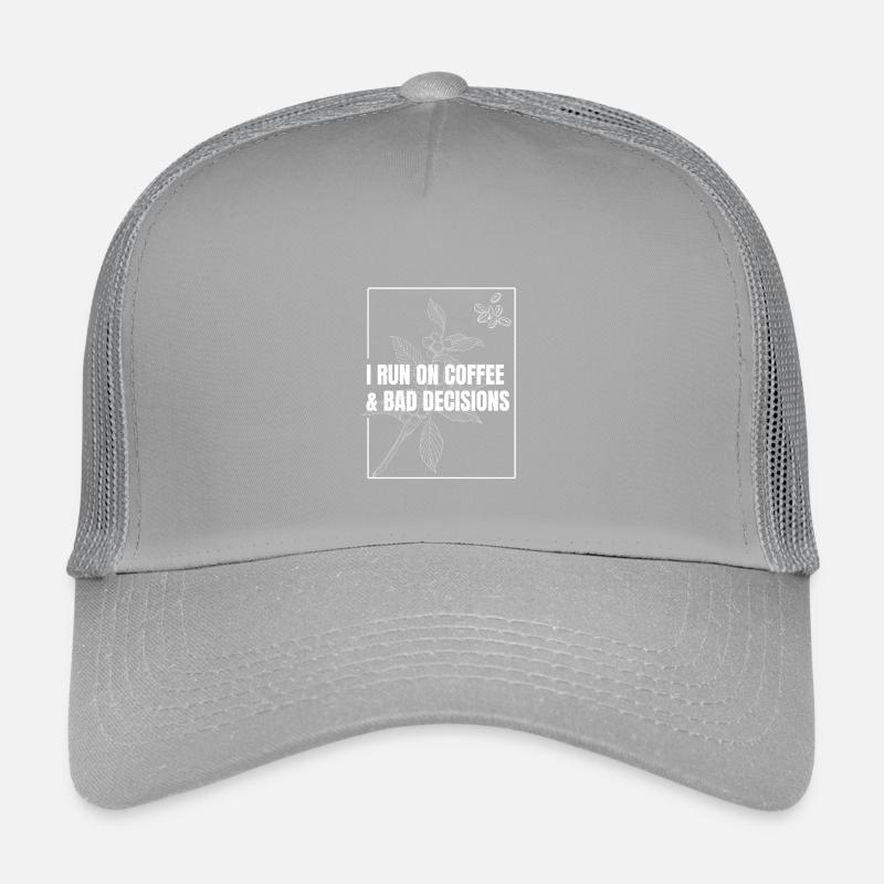 I Run on Coffee & Bad Decisions Kinder Trucker-Cap