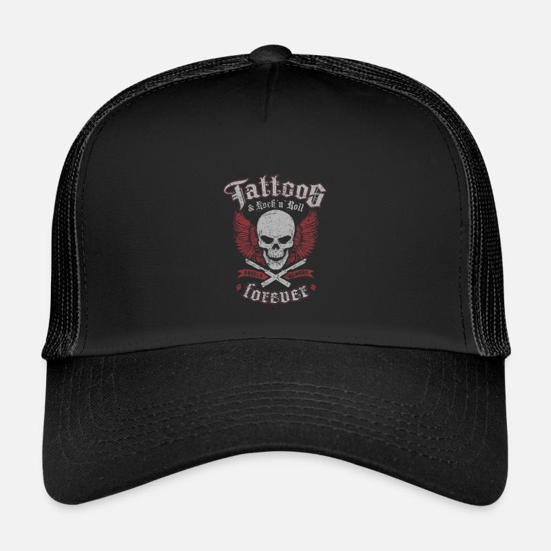 Tattoos & Rock N Roll Forever - Kids’ Trucker Cap - black/black