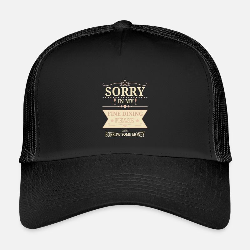 Sorry In Fine Dining Phase Humor Design - Kinder Trucker-Cap - Schwarz/Schwarz