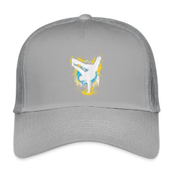 Breakdance Handstand Bboy - B-Boying Breakdancer - Kids’ Trucker Cap - light grey - Front