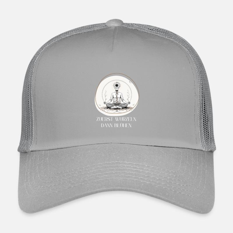 Root meditation with flower crown Kids’ Trucker Cap