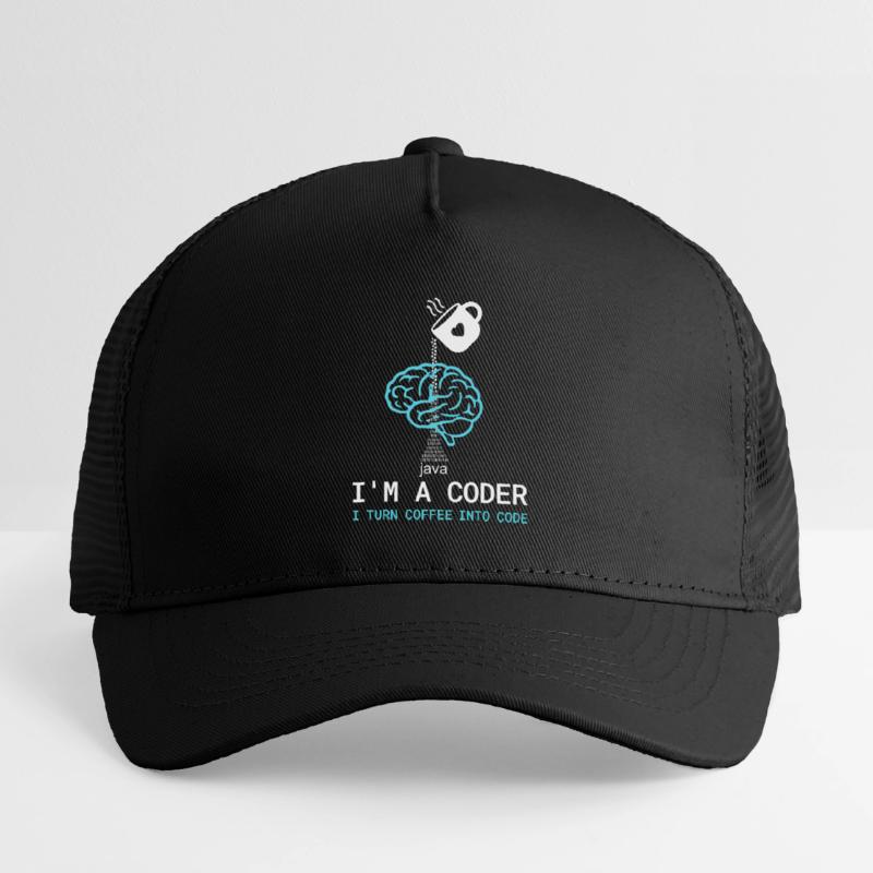T-shirt Coder : Du café dans le code – Nerdy Programmie Casquette trucker enfant