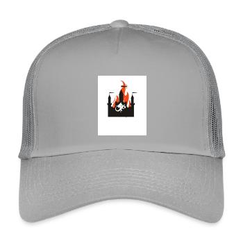 Burning Dragon Castle - Kids’ Trucker Cap - light grey - Front