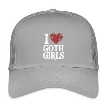 I Heart Goth Girls - Kids’ Trucker Cap - light grey - Front