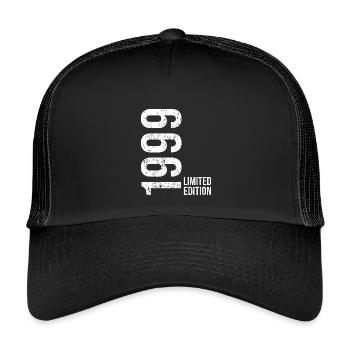 27. Geburtstag Mann Frau 27 Jahre 1999 Geschenke - Kinder Trucker-Cap - Schwarz/Schwarz - Vorne