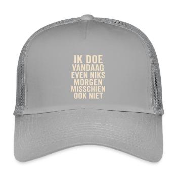 Heute nichts, vielleicht morgen - Kinder Trucker-Cap - Hellgrau - Vorne
