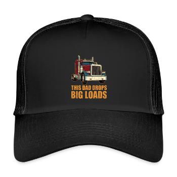 Routier Chauffeur de semi-remorque Père Père - Casquette trucker enfant - noir/noir - Devant