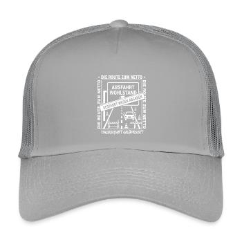 Die Route Zum Netto Dauerhaft Gesperrt - Kinder Trucker-Cap - Hellgrau - Vorne
