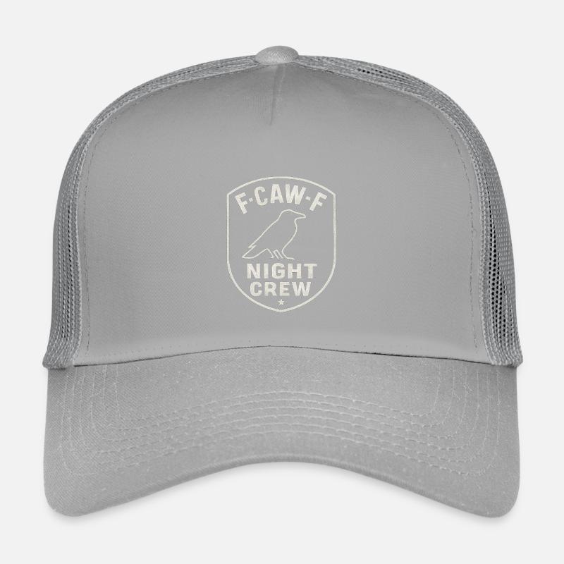 F-Caw-F Night Crew Raven Crow Humor Night Shift Kids’ Trucker Cap