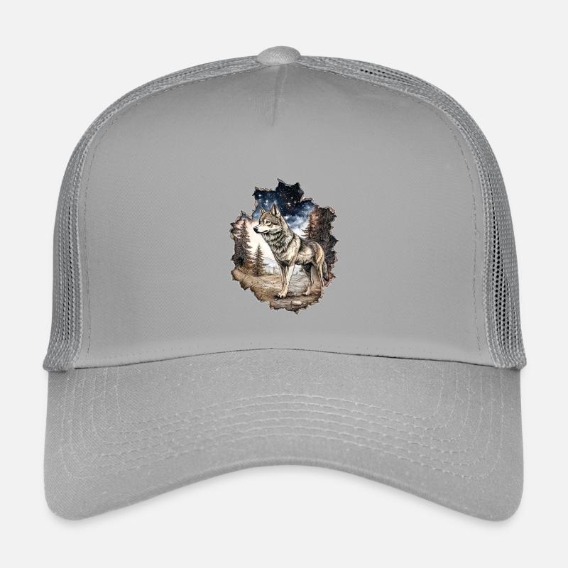 Wolf Starry Sky Kids’ Trucker Cap