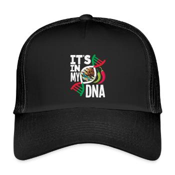Fierté du Mexique & Maison Drapeau du Mexique - Casquette trucker enfant - noir/noir - Devant