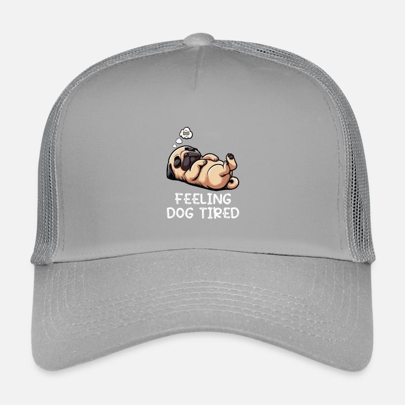 Feeling Dog Tired Mops Möpse Mopsbesitzer Mopshund Kinder Trucker-Cap