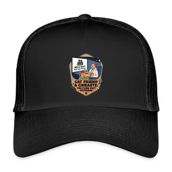 Amie chatte Cinéaste Humour - Casquette trucker enfant - noir/noir - Devant