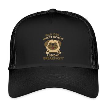 Deuxième petit-déjeuner - Casquette trucker enfant - noir/noir - Devant