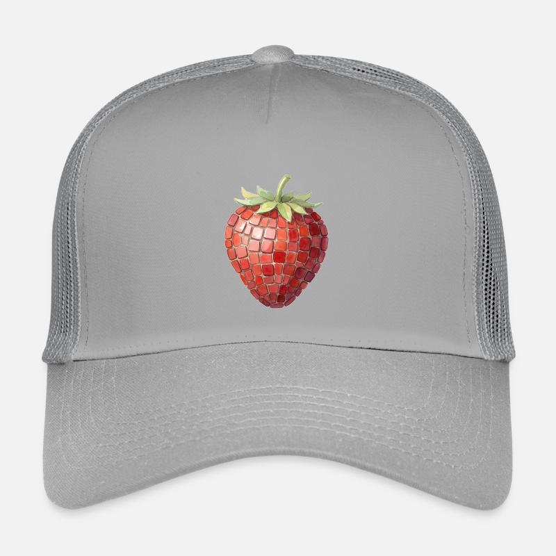 Erdbeere Mosaik Kunst — Aquarell Print Kinder Trucker-Cap