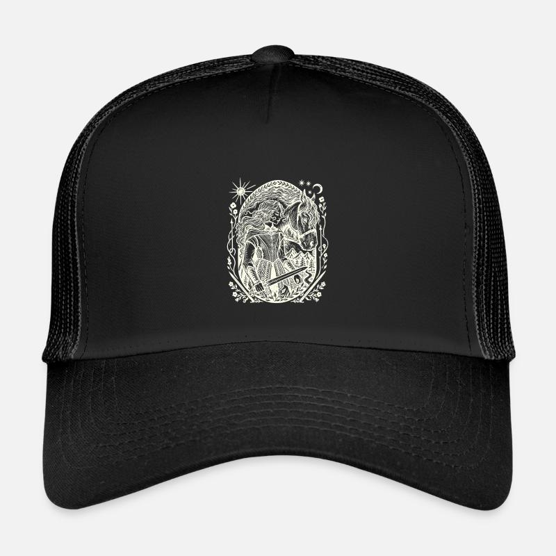 Mondschein Waldzauber Kreis - Kinder Trucker-Cap - Schwarz/Schwarz