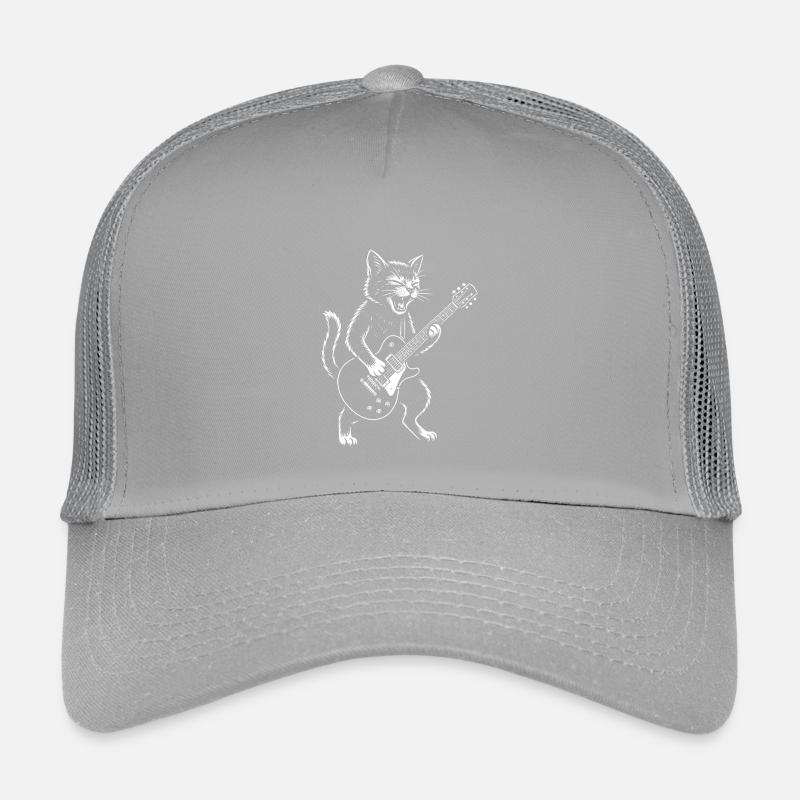 Katze spielt Gitarre Kinder Trucker-Cap